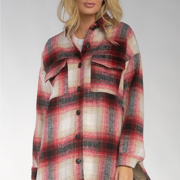 Elan Riley Red Plaid Jacket - Picture 1 of 8